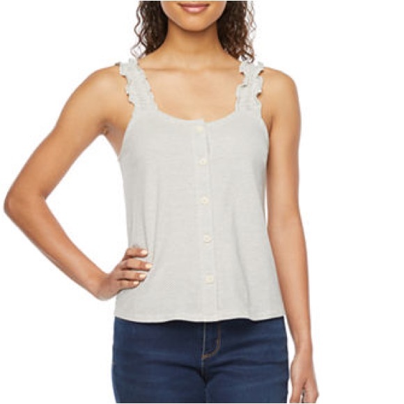 a.n.a Tops - a.n.a Scoop Neck Sleeveless Black White Tank Top NWT XL